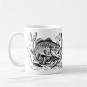 Largemouth bass コーヒーマグカップ (左)