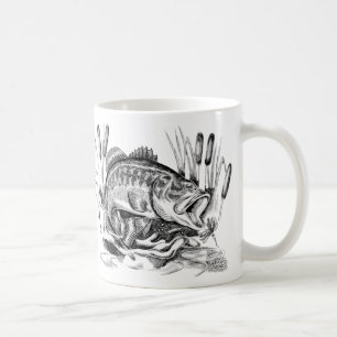Largemouth bass コーヒーマグカップ