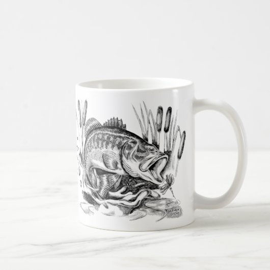 Largemouth bass コーヒーマグカップ (右)