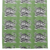 Largemouth bass シャワーカーテン (正面)