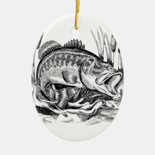 Largemouth bass セラミックオーナメント (正面)