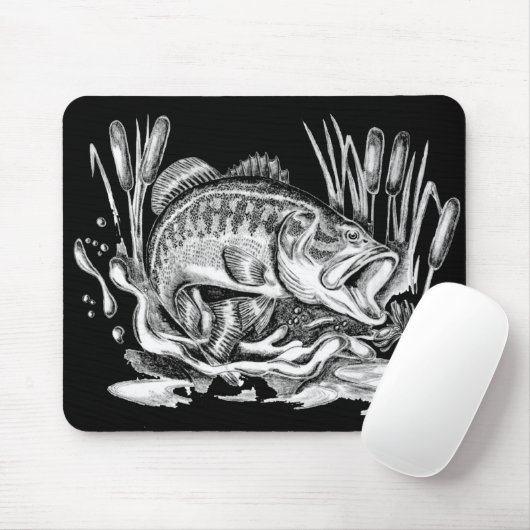 Largemouth bass マウスパッド (マウス)