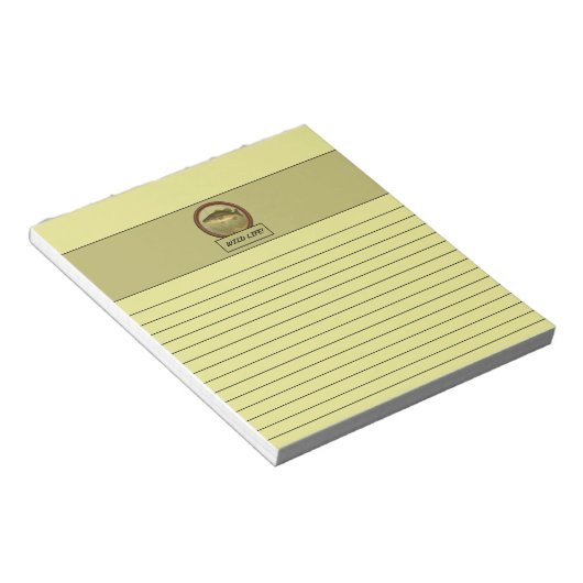 Largemouth Bass Light Yellow Notepad ノートパッド (アングル)