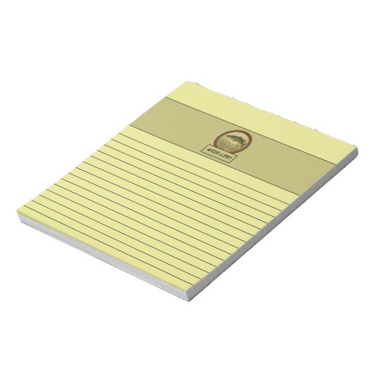 Largemouth Bass Light Yellow Notepad ノートパッド (回転)