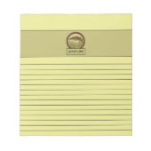Largemouth Bass Light Yellow Notepad ノートパッド (正面)