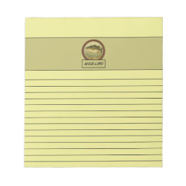 Largemouth Bass Light Yellow Notepad ノートパッド