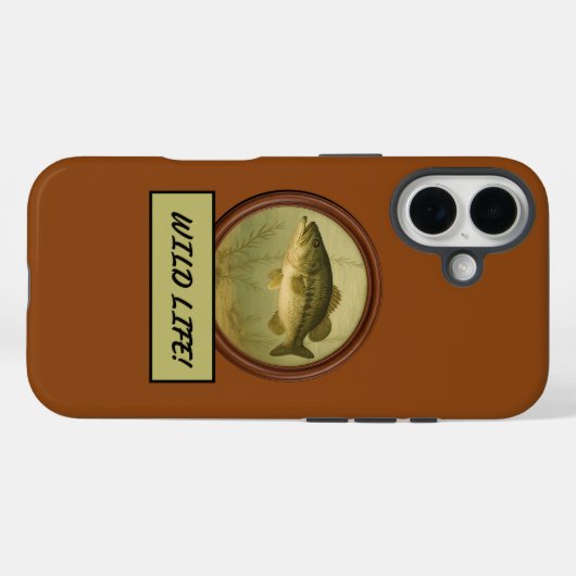 Largemouth Bass Saddlebrown iPhoneケース Case-Mate iPhoneケース (裏面 (横))