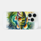 Largemouth Bass Serenity 310824AREF151 - Watercolo iPhoneケース (裏面横)