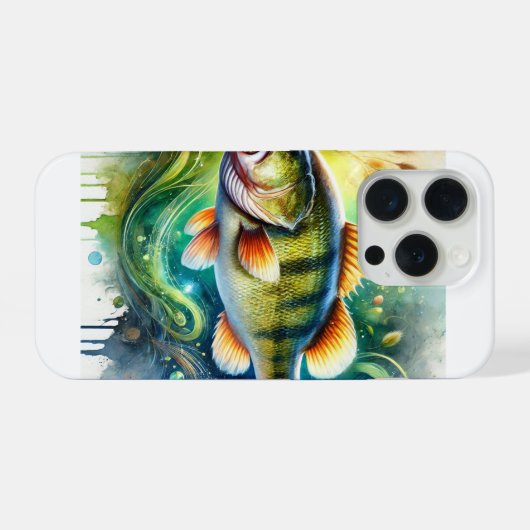 Largemouth Bass Serenity 310824AREF151 - Watercolo iPhoneケース (裏面横)