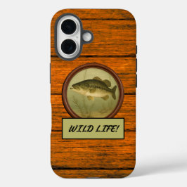 Largemouth Bass Wood Grain iPhone Cases iPhone 16ケース