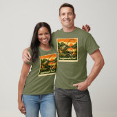 Largemouth Dad – Funny Retro Fishing Sunset  Tシャツ (ユニセックス)