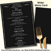 Larger Menu Card - Black White Infinity Scroll, メニュー