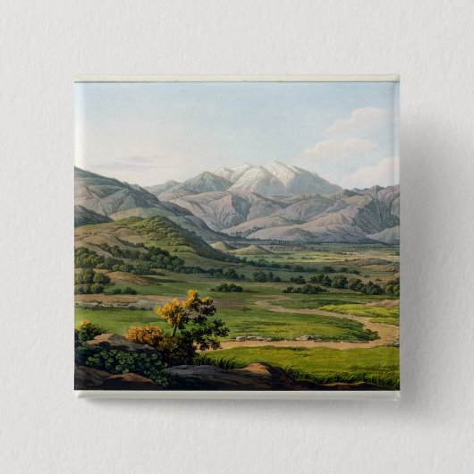 Larissaとババの間で見られるオリンポスの山、p 缶バッジ (正面)