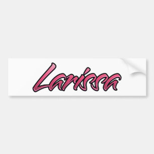Larissa暗くなったピンクのAufkleberシール バンパーステッカー