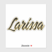 Larissa black gold Lettering Aufkleber Sticker シール (シート)