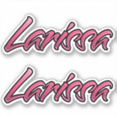 Larissa faded pink Aufkleber Sticker Stickerset シール (正面)