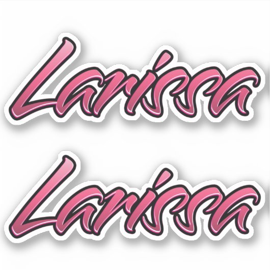 Larissa faded pink Aufkleber Sticker Stickerset シール (正面)