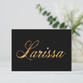 Larissa gold Design Lettering Karte (スタンド正面)