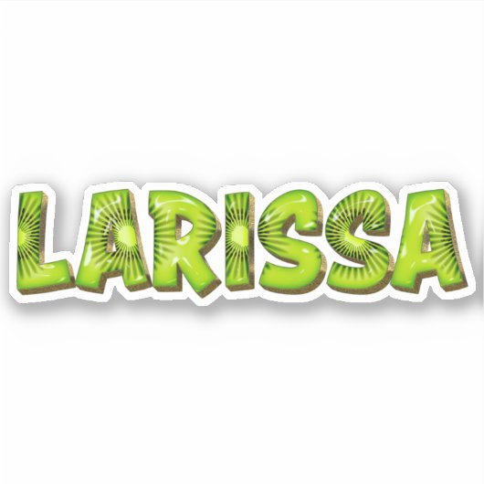 Larissa Name Kiwi Design Aufkleber Sticker シール (正面)