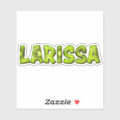 Larissa Name Kiwi Design Aufkleber Sticker シール (シート)