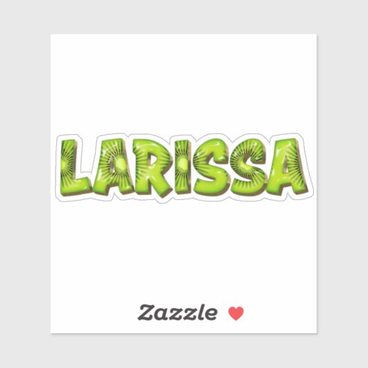 Larissa Name Kiwi Design Aufkleber Sticker シール (シート)