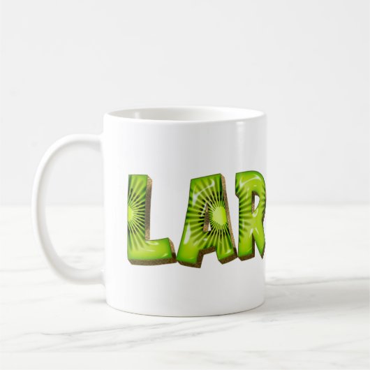 Larissa Name Kiwi Style Tasse Teetasse Kaffeetasse コーヒーマグカップ (左)
