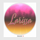Larissa Vorname Name golden pink Aufkleber Sticker シール (シート)
