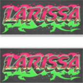 Larissa Vorname Name Graffiti Aufkleber Sticker シール (正面)