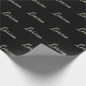 Larissa white gold Handwriting Geschenkpapier ラッピングペーパー (角)