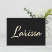 Larissa white gold Handwriting Karte カード (スタンド正面)