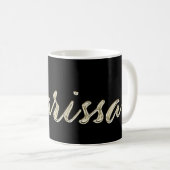 Larissa white gold Handwriting Tasse Kaffeetasse コーヒーマグカップ (正面右)