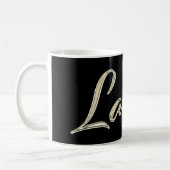Larissa white gold Handwriting Tasse Kaffeetasse コーヒーマグカップ (左)