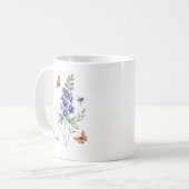 Larkspur Birth Month Flower コーヒーマグカップ (正面左)