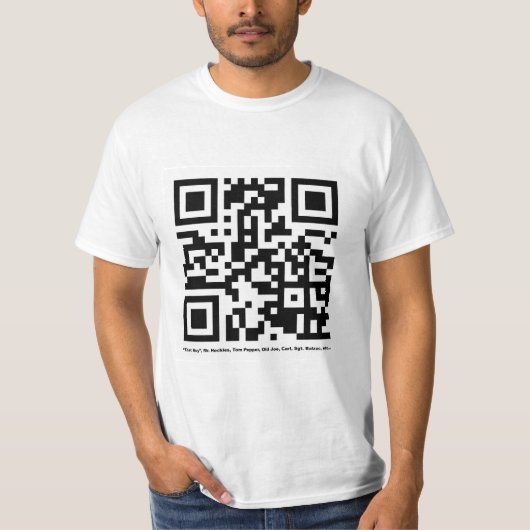 Larry Hankin That Guy QRコードTシャツ Tシャツ (正面)