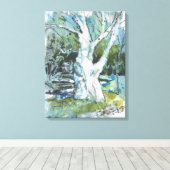 Larry Lerewによる「Patience Tree」絵画 キャンバスプリント (インサイチュ (ウッドフロア))