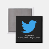Larry the Bird Twitterの引退 マグネット (正面/裏面)
