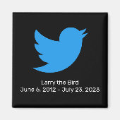 Larry the Bird Twitterの引退 マグネット (正面)
