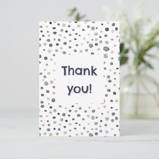 Lars紙吹雪水色ドットサンキューカード サンキューカード (スタンド正面)