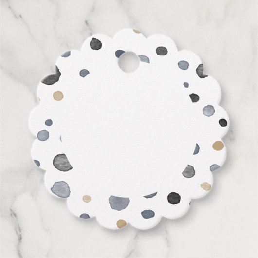 Lars紙吹雪水色ドットメッセージカード フェイバータグ (正面)