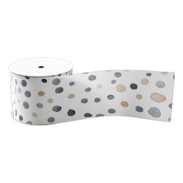 Lars紙吹雪水色ドットリボン グログランリボン