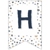 Lars紙吹雪水色ドット文房旗 バンティングフラッグ (第2の旗)