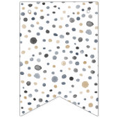 Lars紙吹雪水色ドット文房旗 バンティングフラッグ (第1の旗)