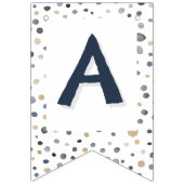 Lars紙吹雪水色ドット文房旗 バンティングフラッグ (第3の旗)