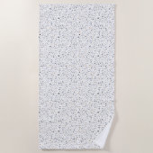 Lars紙吹雪水色ドット ビーチタオル (正面)