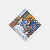 Larsson:インテリアとサボテン スタンダードカクテルナプキン (角)