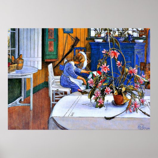 Larsson:インテリアとサボテン ポスター (正面)