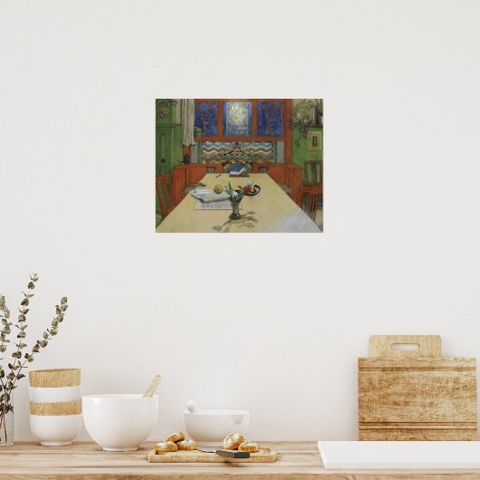 Larsson -夕べ表示 –  ポスター (キッチン)