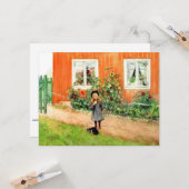 Larsson - Brita with a Cat and a Sandwich カード (正面/裏面インサイチュ)