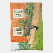 Larsson - Brita with a Cat and a Sandwich キッチンタオル (縦)