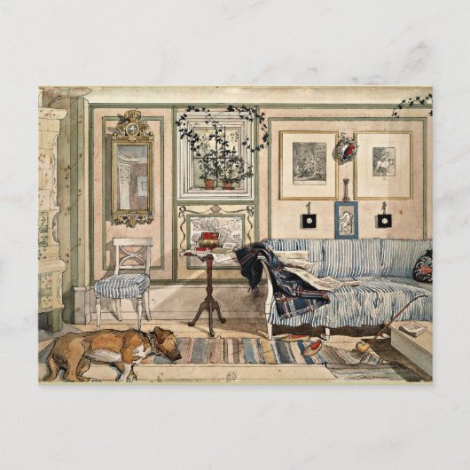 Larsson - Cozy Corner, 1894,アートワーク ポストカード (正面)